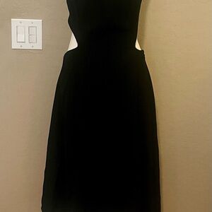 Halston Heritage Black Sheath Cocktail Dress